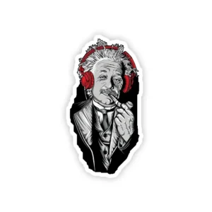 Einstein Smoking Sticker