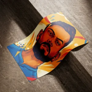 Virat Kohli Face Portrait Wall Poster