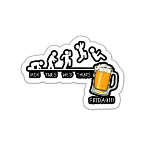 Friday Bear Sticker