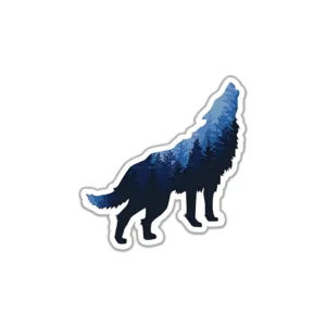Wolf Howling Sticker