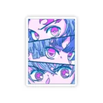 Kiss me again cartoon eyes Sticker