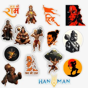Hanuman Ji Stickers - Pack of 15