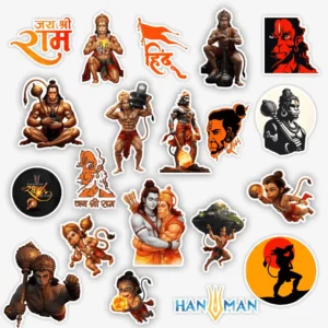 Hanuman Ji Stickers - Pack of 20