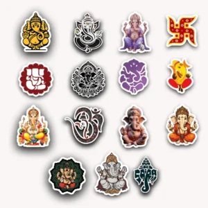Lord Ganesha Stickers - Pack of 10