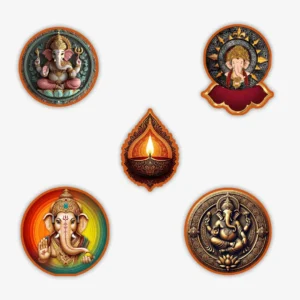 Lord Ganesha Version 2 Stickers - Pack of 5