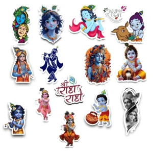 Lord Krishna Stickers - Pack of 15