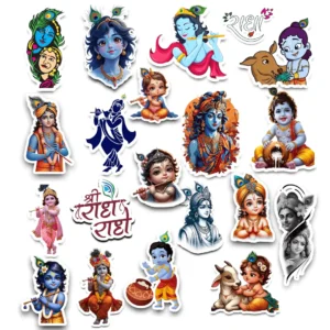 Lord Krishna Stickers - Pack of 20