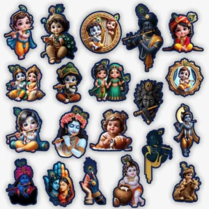 Lord Krishna Version 2 Stickers - Pack of 20