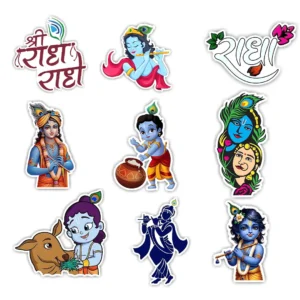 Lord Krishna Stickers - Pack of 10