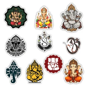 Lord Ganesha Stickers - Pack of 10