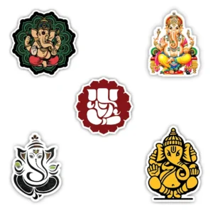 Lord Ganesha Stickers - Pack of 5