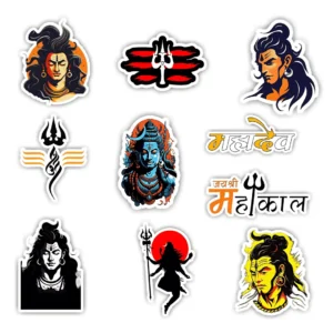 Mahadev Stickers - Pack of 10